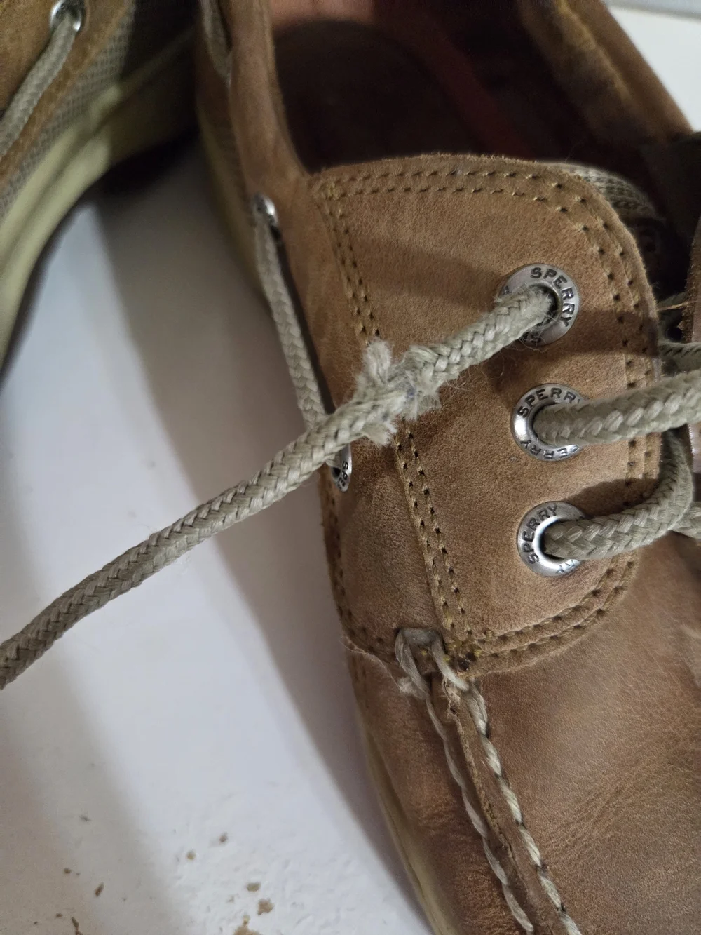 Sperry Billfish 3-Eye Boat Shoe in Brown and Cream - Men's 11